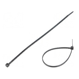 Colier de strângere poliamidă 150mm 2,5mm 80N negru | Electronic-mag.ro | Componente Electronice