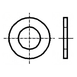 Şaibă rotundă M6 D12mm h1,6mm oțel inoxidabil A2 | Electronic-mag.ro | Componente Electronice