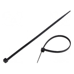 Colier de strângere poliamidă 150mm 2,5mm 78N negru | Electronic-mag.ro | Componente Electronice
