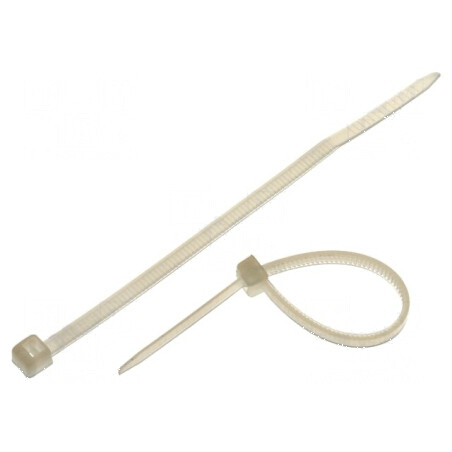 Colier de strângere poliamidă 80mm L, 2,4mm W, 78,5N naturală | Electronic-mag.ro | Componente Electronice