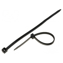 Colier de strângere poliamidă 80mm, negru, 78,5N | Electronic-mag.ro | Componente Electronice