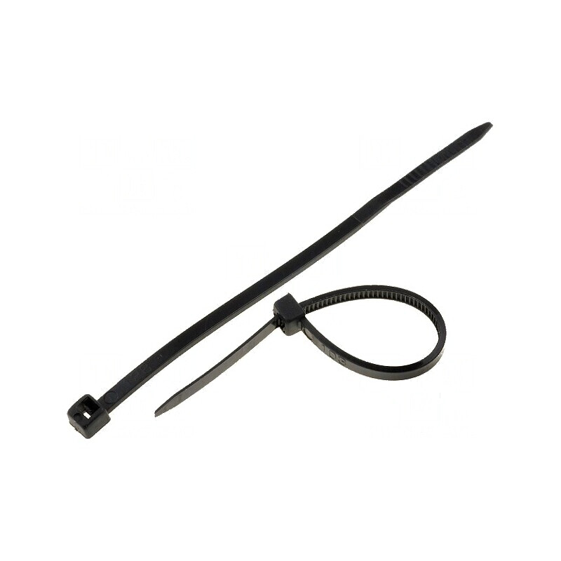 Colier de strângere poliamidă 80mm, negru, 78,5N | Electronic-mag.ro | Componente Electronice