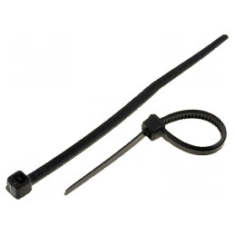 Colier de strângere poliamidă L: 62mm W: 2,4mm negru 78,5N | Electronic-mag.ro | Componente Electronice