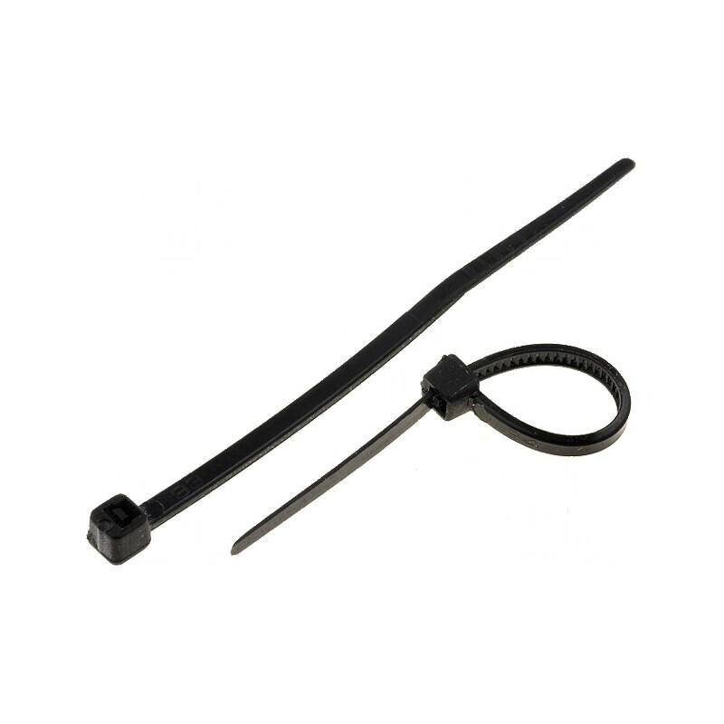 Colier de strângere poliamidă L: 62mm W: 2,4mm negru 78,5N | Electronic-mag.ro | Componente Electronice