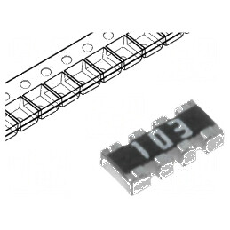 Rezistor multipolar Y SMD 3,3kΩ ±5% 62,5mW 4 rezistori | Electronic-mag.ro | Componente Electronice