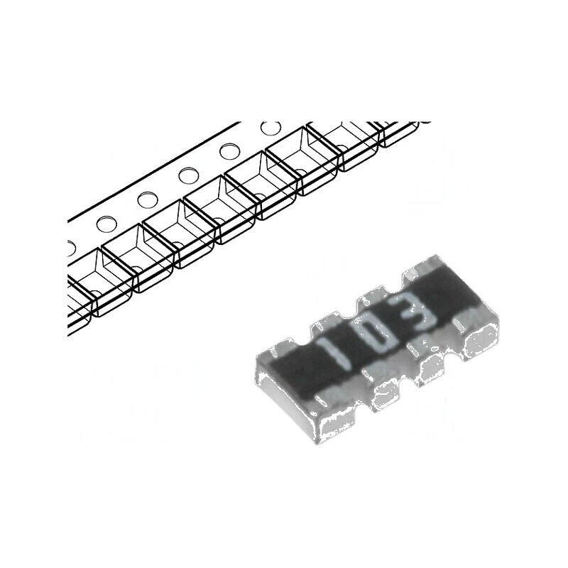 Rezistor multipolar Y SMD 3,3kΩ ±5% 62,5mW 4 rezistori | Electronic-mag.ro | Componente Electronice Rezistor multipolar Y SMD 3,3kΩ ±5% 62,5mW 4 rezistori | Electronic-mag.ro | Componente Electronice