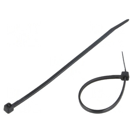 Colier de strângere poliamidă 100mm 2,5mm 80N negru | Electronic-mag.ro | Componente Electronice