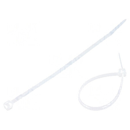 Colier de strângere poliamidă 100mm 2,5mm 80N naturală | Electronic-mag.ro | Componente Electronice