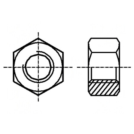 Piuliță hexagonală M3 oțel zincat 5,5mm BN 131 | Electronic-mag.ro | Componente Electronice