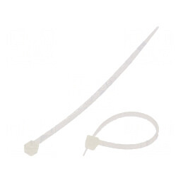 Colier de strângere poliamidă 80N 80mm x 2,5mm natural | Electronic-mag.ro | Componente Electronice