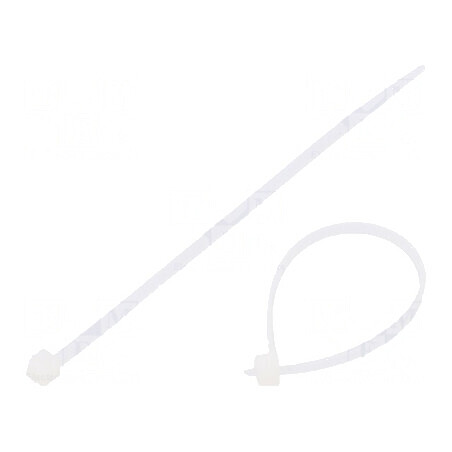 Colier de strângere poliamidă 100mm 2,5mm 80N naturală | Electronic-mag.ro | Componente Electronice