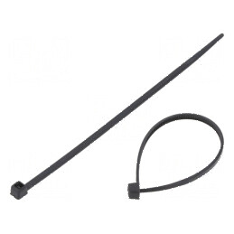 Colier de strângere poliamidă neagră L: 100mm W: 2,5mm 80N | Electronic-mag.ro | Componente Electronice