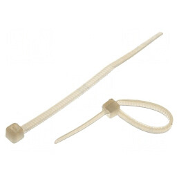 Colier de strângere poliamidă L: 75mm W: 2,4mm 78,5N naturală | Electronic-mag.ro | Componente Electronice