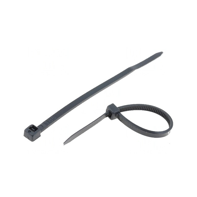 Colier de strângere poliamidă L: 80mm W: 2,4mm 78,5N negru | Electronic-mag.ro | Componente Electronice