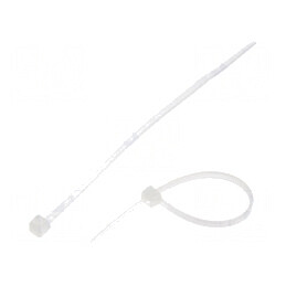 Colier de strângere poliamidă 100mm 2,5mm 78,5N naturală | Electronic-mag.ro | Componente Electronice