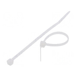Colier de strângere poliamidă 80N 80mm x 2,5mm natural | Electronic-mag.ro | Componente Electronice
