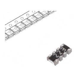 Rezistor SMD multipolar 22kΩ ±5% 62,5mW 4 unități | Electronic-mag.ro | Componente Electronice