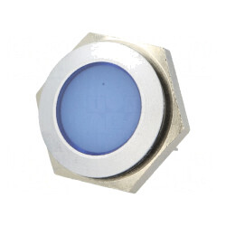 Lampă de control LED albastră 12-14VDC Ø22mm IP67 | Electronic-mag.ro | Componente Electronice