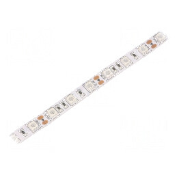 Bandă LED galbenă 5050 12V 60 LED/m 10mm PCB alb IP20 | Electronic-mag.ro | Componente Electronice