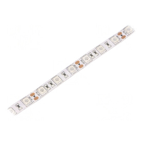 Bandă LED galbenă 5050 12V 60 LED/m 10mm PCB alb IP20 | Electronic-mag.ro | Componente Electronice