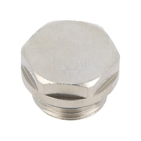 Dop filetat cu sigiliu alamă nichelată G 3/8 | Electronic-mag.ro | Componente Electronice
