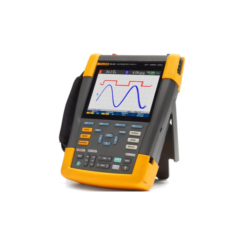 Scopometre; 200MHz; 8bit; color,LCD; Ch: 2; 2,5Gsps; 10kpts/ch; IP51 Scopometre; 200MHz; 8bit; color,LCD; Ch: 2; 2,5Gsps; 10kpts/ch; IP51
