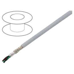 Cablu; EcoCable Mini; 3x2x24AWG; MPPE; gri închis; 300V; 305m
