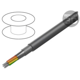 Cablu; Xtra Guard® 1; 7x18AWG; PVC; gri închis; 600V; 30,5m; 100ft