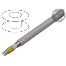 Cablu; EcoCable Mini; 6x28AWG; ecranat,folie Al-PET; MPPE; 300V