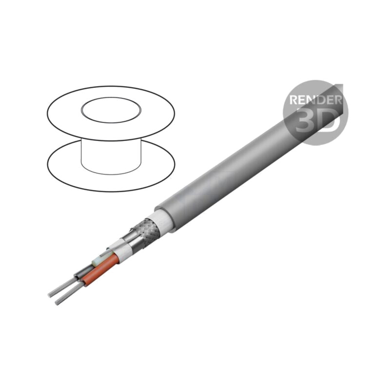 Cablu; Xtra Guard® Flex; 1x2x24AWG; PVC; gri închis; 300V; 305m Cablu; Xtra Guard® Flex; 1x2x24AWG; PVC; gri închis; 300V; 305m