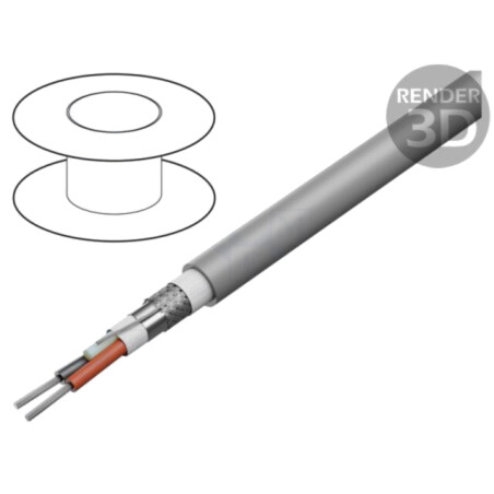 Cablu; Xtra Guard® Flex; 1x2x24AWG; PVC; gri închis; 300V; 305m