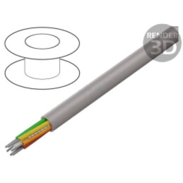 Cablu; EcoCable Mini; 6x28AWG; neecranat; 300V; 305m; Cu; litat