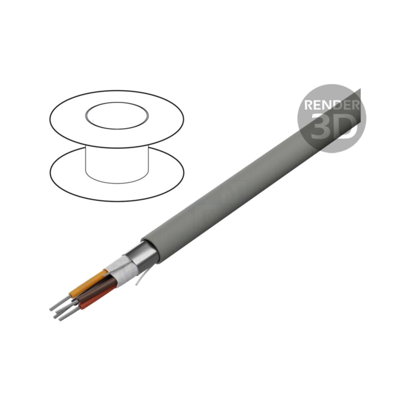 Cablu; EcoCable Mini; 4x26AWG; ecranat,folie Al-PET; MPPE; 300V Cablu; EcoCable Mini; 4x26AWG; ecranat,folie Al-PET; MPPE; 300V