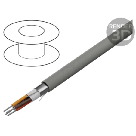 Cablu; EcoCable Mini; 4x26AWG; ecranat,folie Al-PET; MPPE; 300V