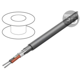 Cablu; Xtra Guard® Flex; 2x26AWG; PVC; gri închis; 300V; 305m