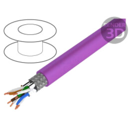 Cablu; S/FTP; Ethernet industrial,PROFINET; 7a; sârmă; Cu; LSZH