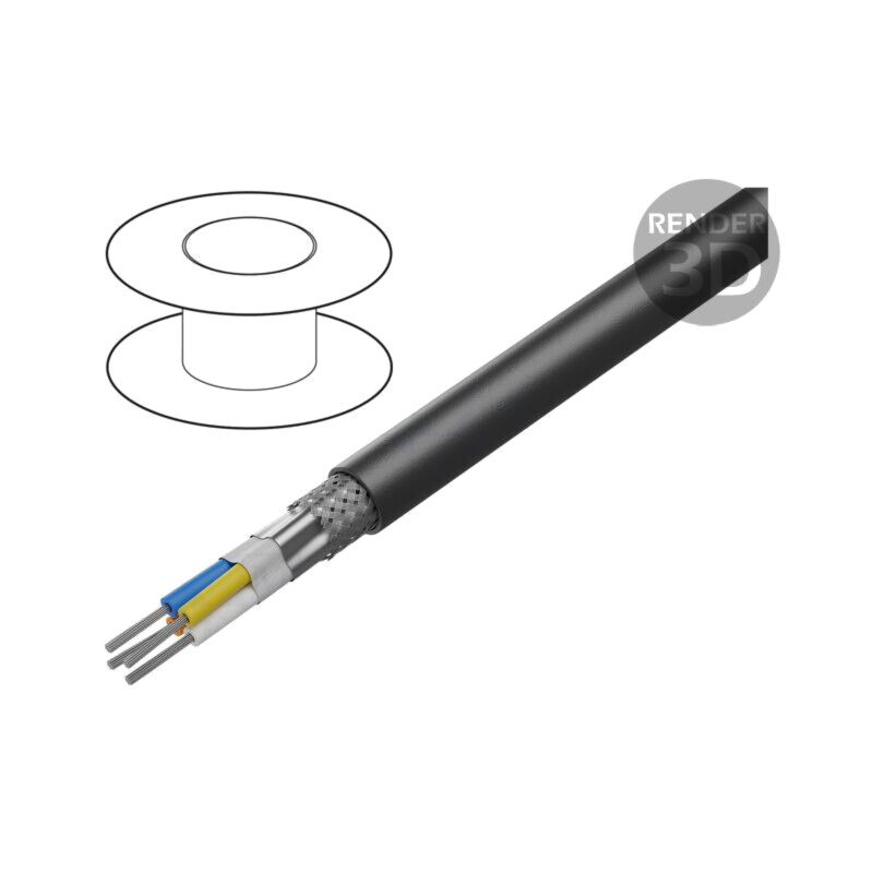 Cablu; EtherRail®; 4x22AWG; industria feroviară,la exterior; 5