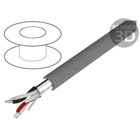 Cablu; Alpha Essential C&C; 2x2x18AWG; ecranat,folie Al-PET; PVC