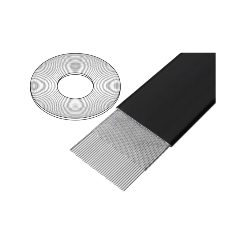Cablu: cabluri bandă; 1,27mm; litat; Cu; PVC; negru; 30,5m; 40x28AWG