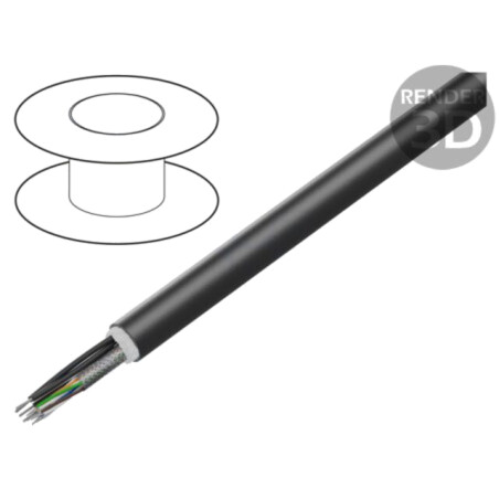 Cablu: pentru transmitere date; hibrid; negru; litat; -20÷80°C