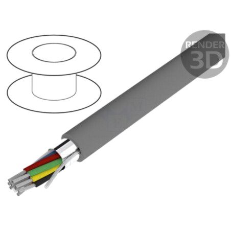 Cablu; Alpha Essential C&C; 9x22AWG; ecranat,folie Al-PET; PVC
