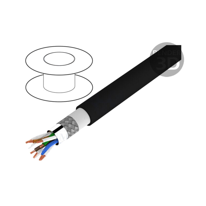 Cablu; Alpha Essential Flexing Ethernet,S/FTP; 4x2x26AWG; 5e Cablu; Alpha Essential Flexing Ethernet,S/FTP; 4x2x26AWG; 5e