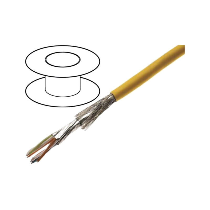 Cablu; S/FTP; 4x2x23AWG; Ethernet industrial; 7; sârmă; Cu; PUR
