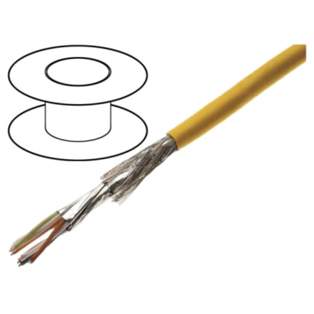 Cablu; S/FTP; 4x2x23AWG; Ethernet industrial; 7; sârmă; Cu; PUR