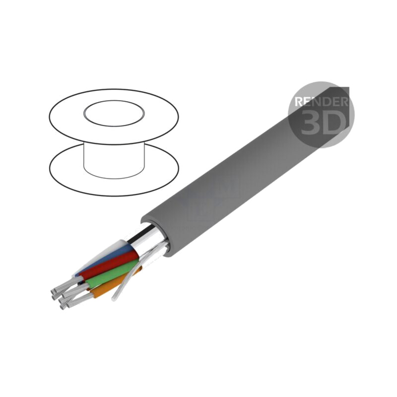 Cablu; Alpha Essential C&C; 7x22AWG; ecranat,folie Al-PET; PVC Cablu; Alpha Essential C&C; 7x22AWG; ecranat,folie Al-PET; PVC