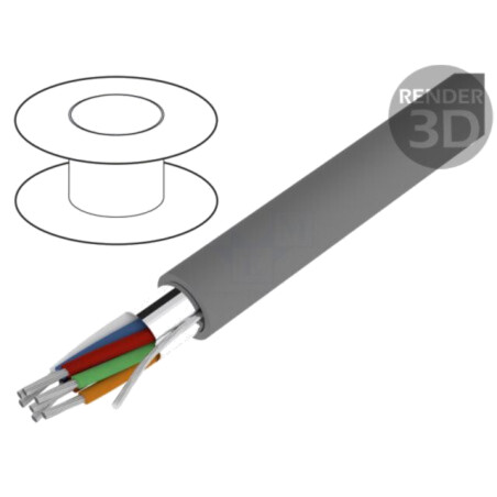 Cablu; Alpha Essential C&C; 7x22AWG; ecranat,folie Al-PET; PVC