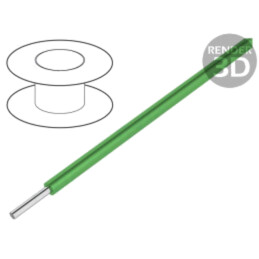 Cablu; EcoWire; 14AWG; sârmă; Cu; MPPE; verde; 600V; 305m; 1000ft
