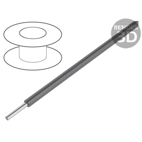 Cablu; EcoWire; 14AWG; sârmă; Cu; MPPE; gri închis; 600V; 305m
