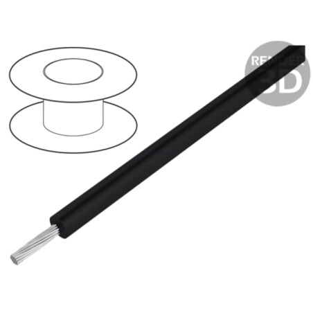 Cablu; Lead Wire; litat; Cu; EPDM; negru; 5kV; -30÷90°C; 305m; 1000ft
