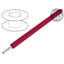 Cablu; Lead Wire; litat; Cu; EPDM; roşu; 5kV; -30÷90°C; 305m; 1000ft